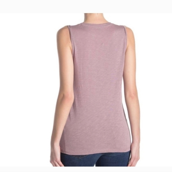 MADEWELL V-Neck cotton Tank Top in navy blue Size 1x - Picture 13 of 14